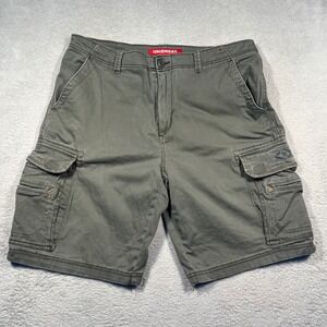 Vintage Y2K Unionbay Cargo Shorts Relaxed Fit Outdoor Utility Olive‎ Green 38